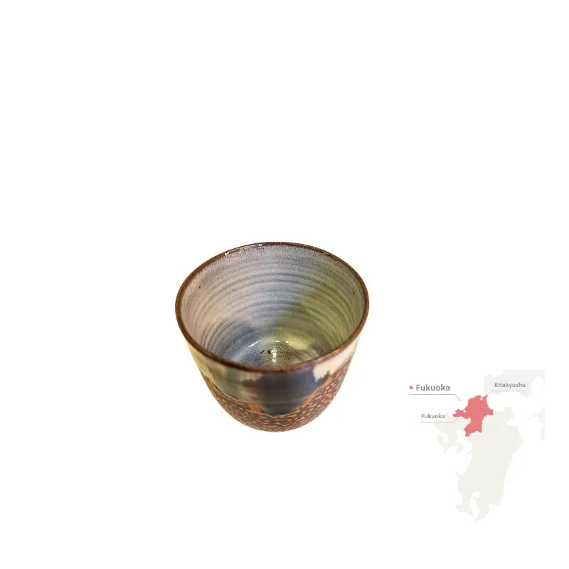 TAKATORI YAKI vaso yunomi cerámica japonesa tradicional esmaltada Tohomura Touengama FUKUOKA 250 ml