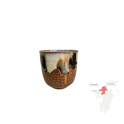 TAKATORI YAKI vaso yunomi cerámica japonesa tradicional esmaltada Tohomura Touengama FUKUOKA 250 ml
