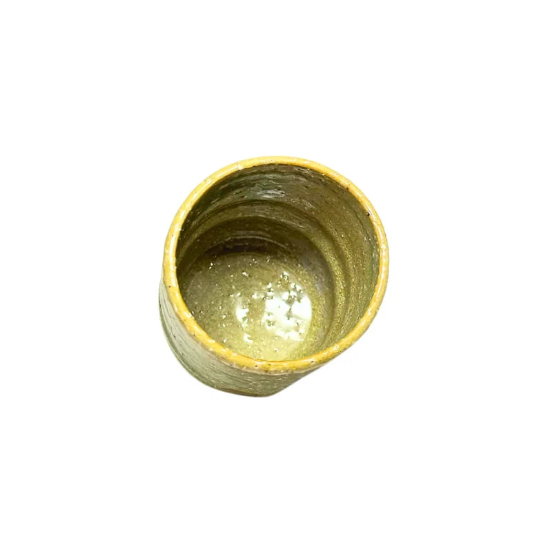SUSA YAKI vaso yunomi cerámica esmaltada craquelada DOUSEN TSUCHITANI 250 ml