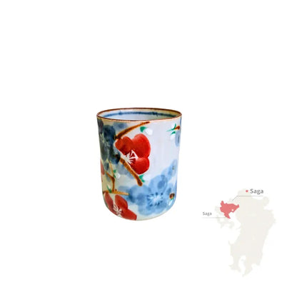 ARITA YAKI vaso yunomi porcelana esmaltada pintada a mano hana BUNZAN GAMA