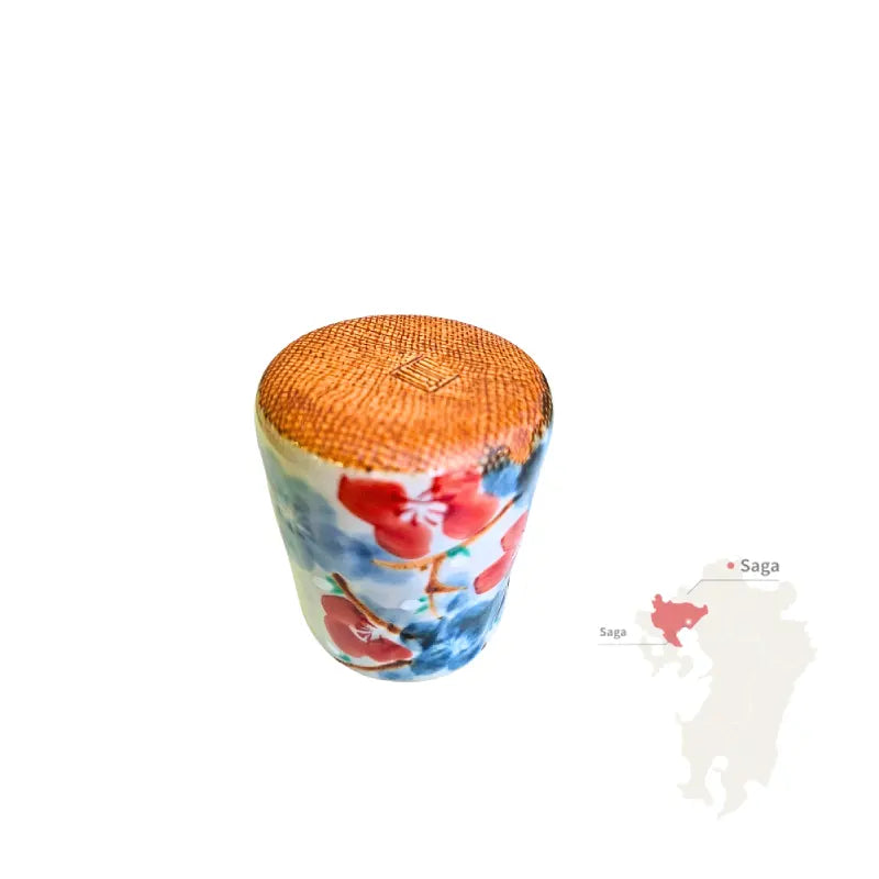 ARITA YAKI vaso yunomi porcelana esmaltada pintada a mano hana BUNZAN GAMA