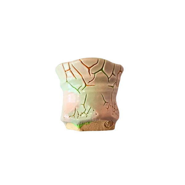 HAGI YAKI vaso yunomi guinomi sake cerámica esmaltada YUKIHISA FUTABA 100 ml