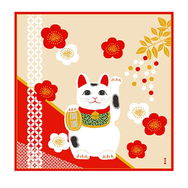 FUROSHIKI tela artesanal MANEKINEKO 48 x 48 cm