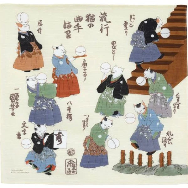 FUROSHIKI tela artesanal ukiyoe KUNIYOSHI 48 x 48 cm