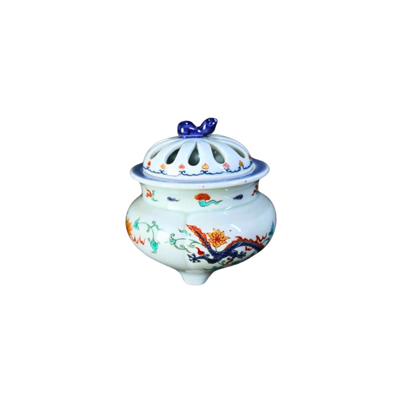 ARITA YAKI incensario japonés porcelana pintada a mano CHUZAN GAMA