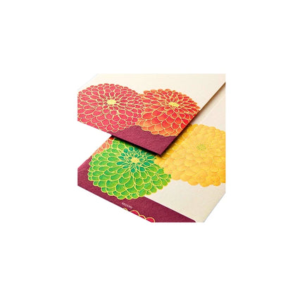 SET papelería japonesa papel cartas y sobres serie kami serie MIDORI