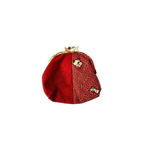 GAMAGUCHI auténtico monedero japonés portamonedas artesanal NEKO