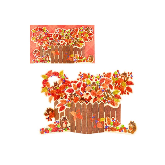 POSTAL tarjeta felicitación troquelada japonesa SIN MENSAJE