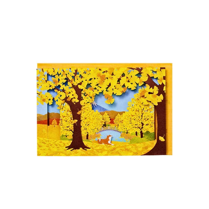 POSTAL tarjeta felicitación troquelada japonesa SIN MENSAJE