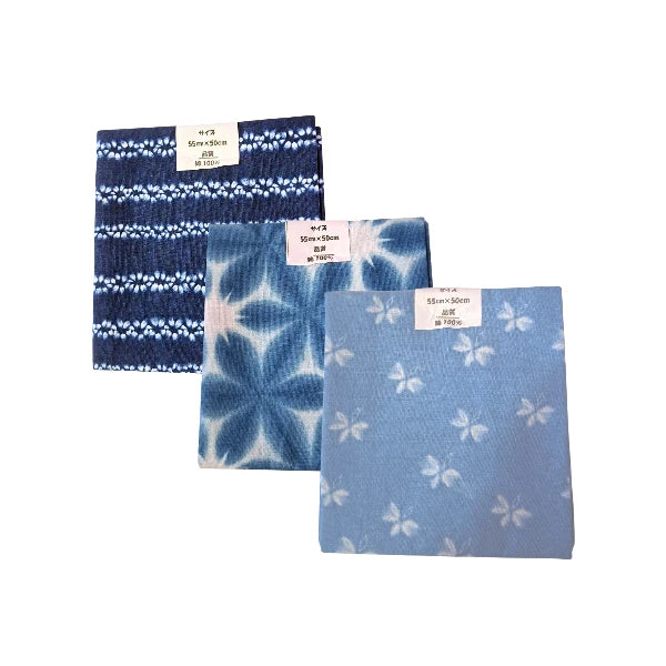 RETALES tela japonesa estampada shibori 100% algodón INDIGO