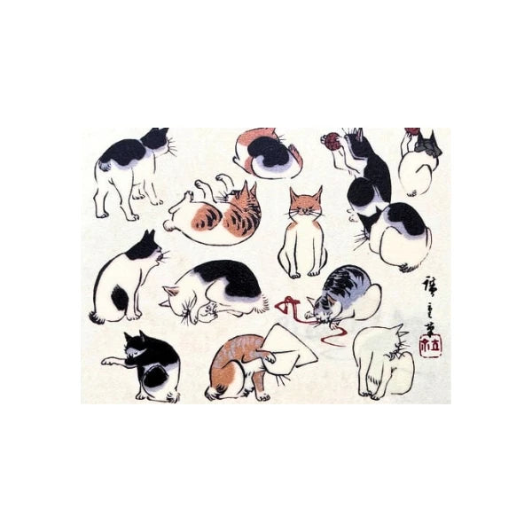 TENUGUI toalla japonesa gasa algodón tejido tradicional kendo NEKO 34 x 88 cm