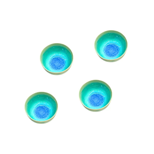 MINOYAKI vaso yunomi celadon turquesa craquelado GIFU 140 ml