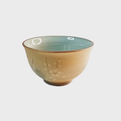 HASAMI YAKI vaso yunomi japonés sencha ume dorado NAGASAKI 125 ml